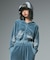 FADED VELOUR COMPACT ZIP UP HOODIE
