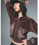 FADED VELOUR COMPACT ZIP UP HOODIE