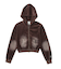 FADED VELOUR COMPACT ZIP UP HOODIE