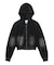 FADED VELOUR COMPACT ZIP UP HOODIE