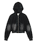 FADED VELOUR COMPACT ZIP UP HOODIE