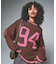 NUMBERING JACQUARD KNIT TOP