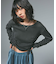 FADED DRAWSTRING L/S TOP