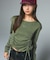FADED DRAWSTRING L/S TOP