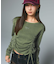 FADED DRAWSTRING L/S TOP