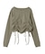 FADED DRAWSTRING L/S TOP