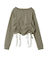 FADED DRAWSTRING L/S TOP