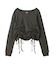 FADED DRAWSTRING L/S TOP