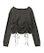 FADED DRAWSTRING L/S TOP