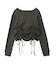 FADED DRAWSTRING L/S TOP