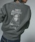 MIX LOGO & FACE FADED CREWNECK SWEAT TOP