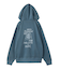 MIX LOGO & FACE FADED ZIP UP SWEAT HOODIE