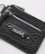 MILLS LOGO FAUX CROCO CARD CASE