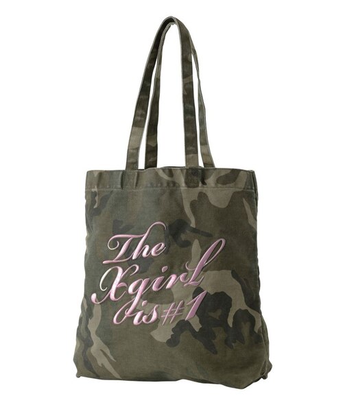 THE X-GIRL IS NUMBER ONE TOTE BAG｜エックスガールの通販｜&mall