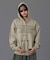 EYELET EMBROIDERY ZIP UP SWEAT HOODIE