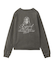 CURSIVE LOGO AND FACE FADED L/S TEE