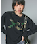 RHINESTONE CAMO LOGO SWEAT TOP