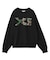 RHINESTONE CAMO LOGO SWEAT TOP