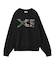 RHINESTONE CAMO LOGO SWEAT TOP