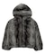 LOGO PATCHED FAUX FUR HOODED JACKET