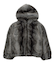 LOGO PATCHED FAUX FUR HOODED JACKET