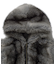 LOGO PATCHED FAUX FUR HOODED JACKET