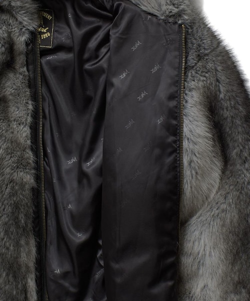 LOGO PATCHED FAUX FUR HOODED JACKET｜エックスガールの通販｜&mall