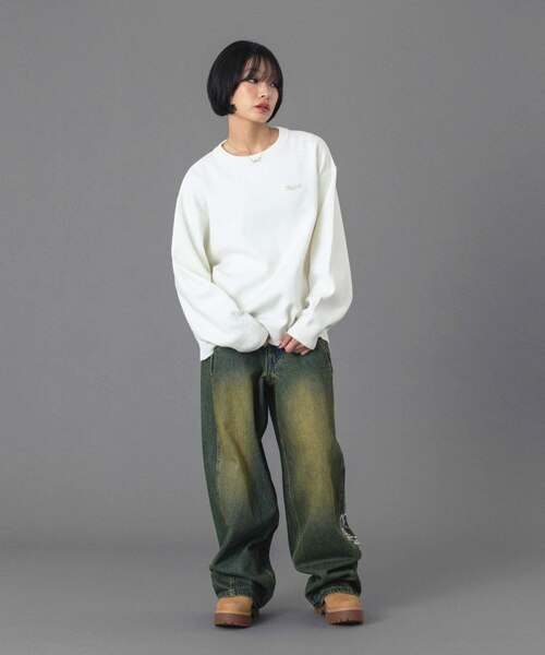 FACE EMBROIDERY KNIT TOP｜エックスガールの通販｜&mall（アンド