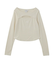 FRONT SLIT RIB L/S TOP