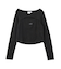 FRONT SLIT RIB L/S TOP