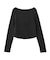 FRONT SLIT RIB L/S TOP