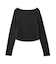 FRONT SLIT RIB L/S TOP
