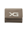 XG EMBLEM BUCKLE FAUX LEATHER MINI WALLET
