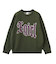 SCRATCHED LOGO JACQUARD KNIT TOP