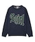 SCRATCHED LOGO JACQUARD KNIT TOP