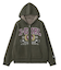 COLLEGE LOGO JACQUARD ZIP UP KNIT HOODIE