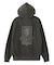 PIGMENT DYED FACE AND LOGO SQUARE PATCH ZIP UP SWEAT HOODIE