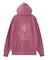 PIGMENT DYED FACE AND LOGO SQUARE PATCH ZIP UP SWEAT HOODIE