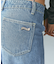 ASYMMETRIC WAIST BARREL LEG DENIM PANTS