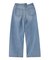 ASYMMETRIC WAIST BARREL LEG DENIM PANTS