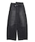 ASYMMETRIC WAIST BARREL LEG DENIM PANTS