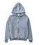 BLEACHED LOGO PATCH ZIP UP SWEAT HOODIE
