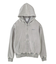 BLEACHED LOGO PATCH ZIP UP SWEAT HOODIE