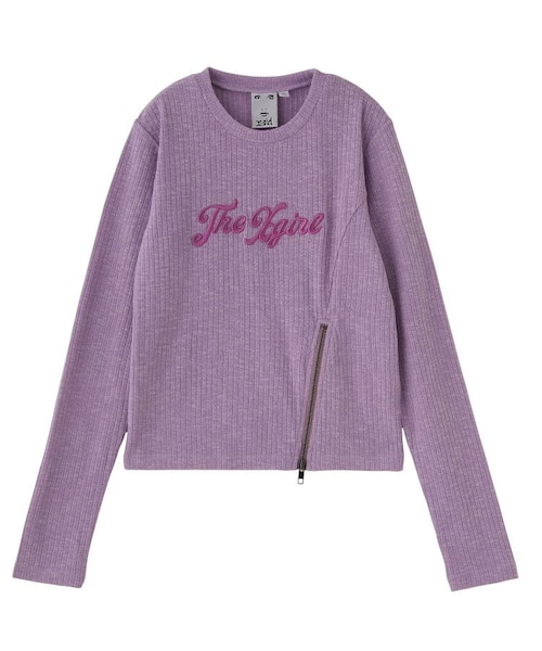 ZIP HEM COMPACT RIBBED TOP｜エックスガールの通販｜&mall（アンド