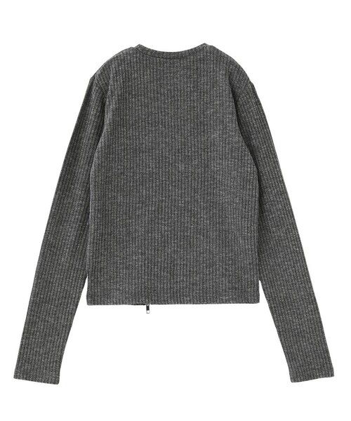 ZIP HEM COMPACT RIBBED TOP｜エックスガールの通販｜&mall（アンド