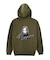 RHINESTONE LOGO AND FACE ZIP UP SWEAT HOODIE
