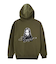 RHINESTONE LOGO AND FACE ZIP UP SWEAT HOODIE