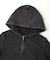 FADED WOVEN MIX HALF ZIP HOODED TOP