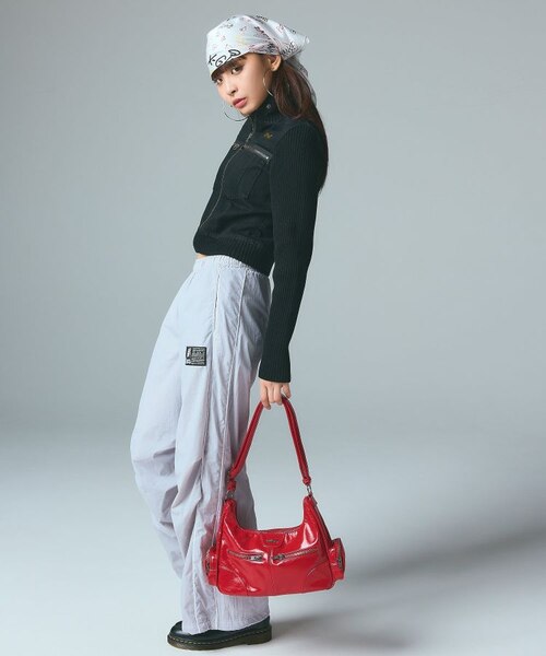 FADED RIBBED SLEEVE JACKET｜エックスガールの通販｜&mall（アンド