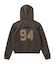 OVERDYED NUMBER PATCH ZIP UP HOODIE